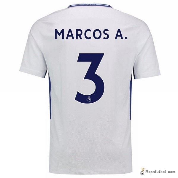 Camiseta Chelsea Replica Segunda Ropa Marcos A. 2017/18